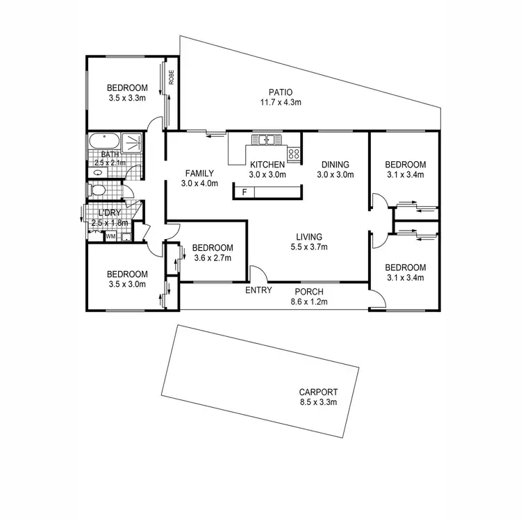 Floorplan of Homely house listing, 11 Huntington Drive, Kallangur QLD 4503