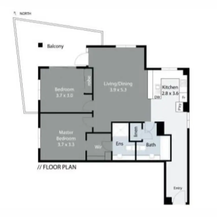 Floorplan of Homely unit listing, 1044/1 Ocean Street, Burleigh Heads QLD 4220