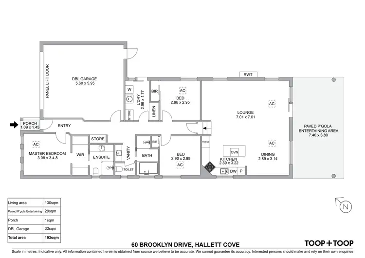 Floorplan of Homely house listing, 60 Brooklyn Drive, Hallett Cove SA 5158