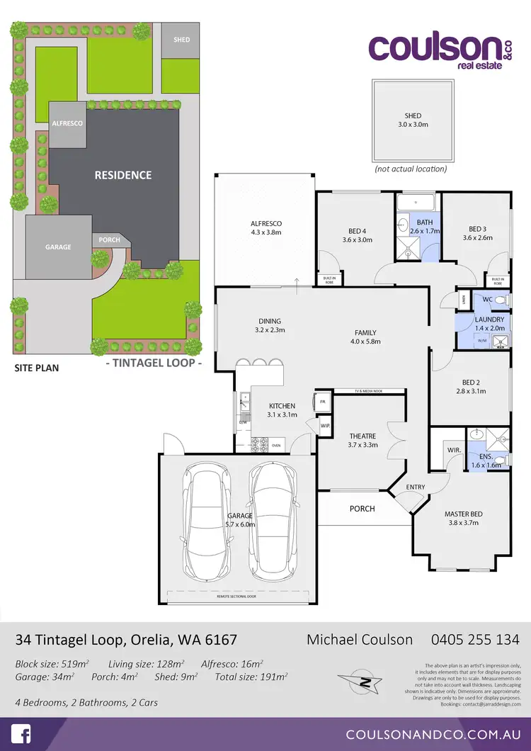 Floorplan of Homely house listing, 34 Tintagel Loop, Orelia WA 6167
