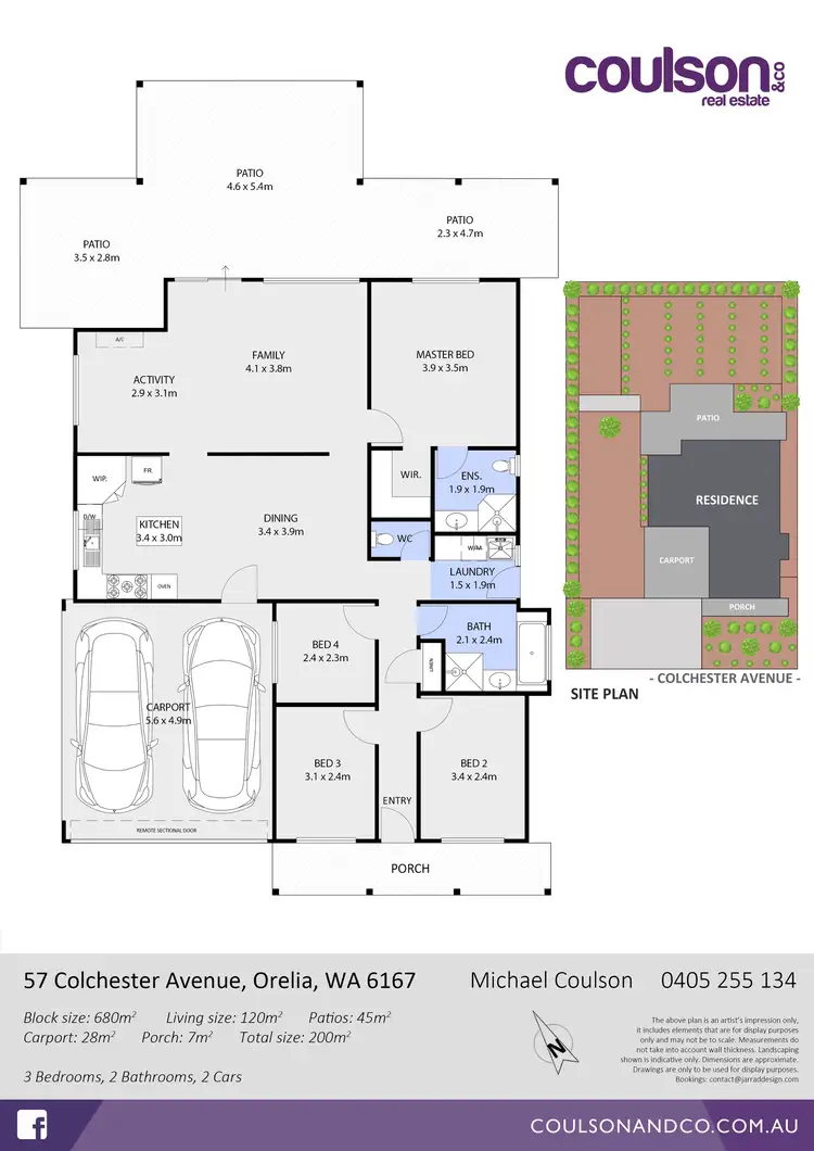Floorplan of Homely house listing, 57 Colchester Avenue, Orelia WA 6167