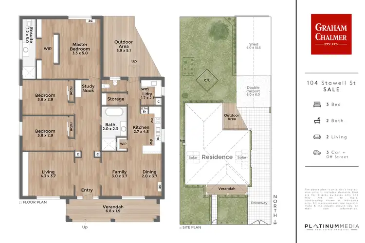 Floorplan of Homely house listing, 104 Stawell Street, Sale VIC 3850