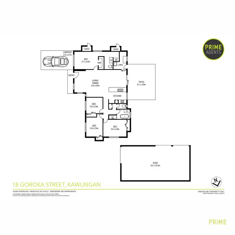 Floorplan of Homely house listing, 18 Goroka Street, Kawungan QLD 4655