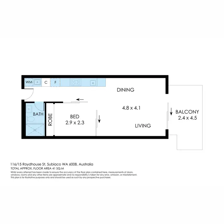 Floorplan of Homely apartment listing, 116/15-17 Roydhouse Street, Subiaco WA 6008