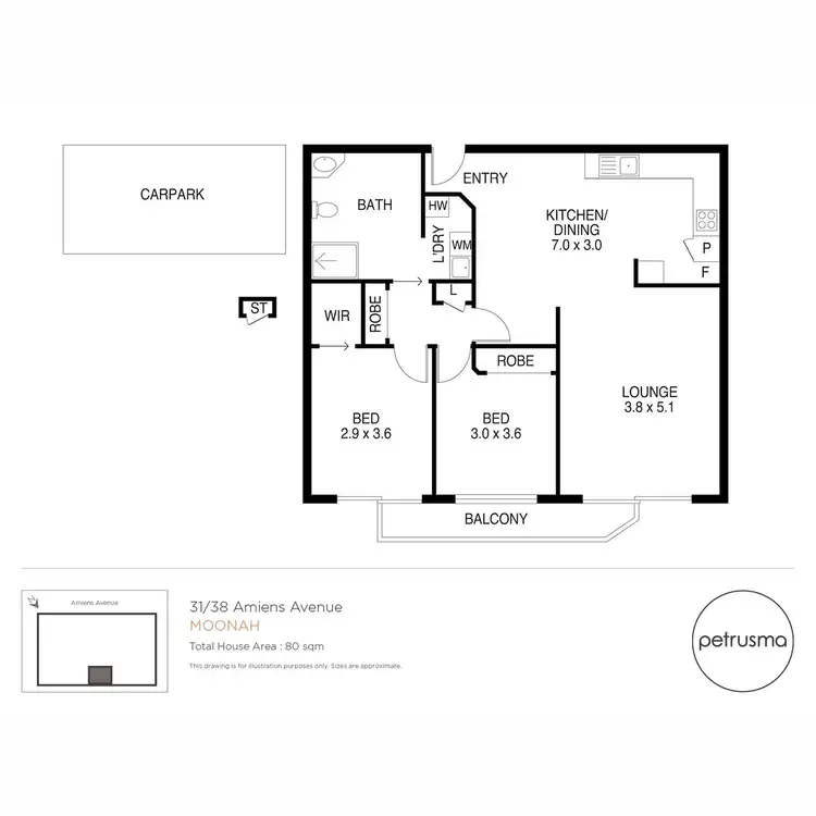 Floorplan of Homely house listing, 31/38 Amiens Avenue, Moonah TAS 7009