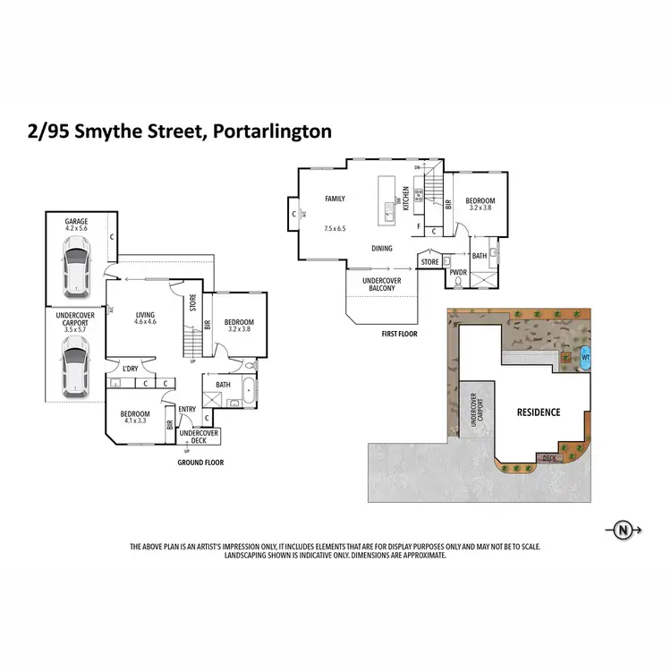 Floorplan of Homely townhouse listing, 2/95 Smythe Street, Portarlington VIC 3223