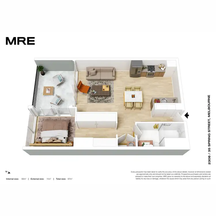 Floorplan of Homely apartment listing, 2308/35 Spring Street, Melbourne VIC 3000
