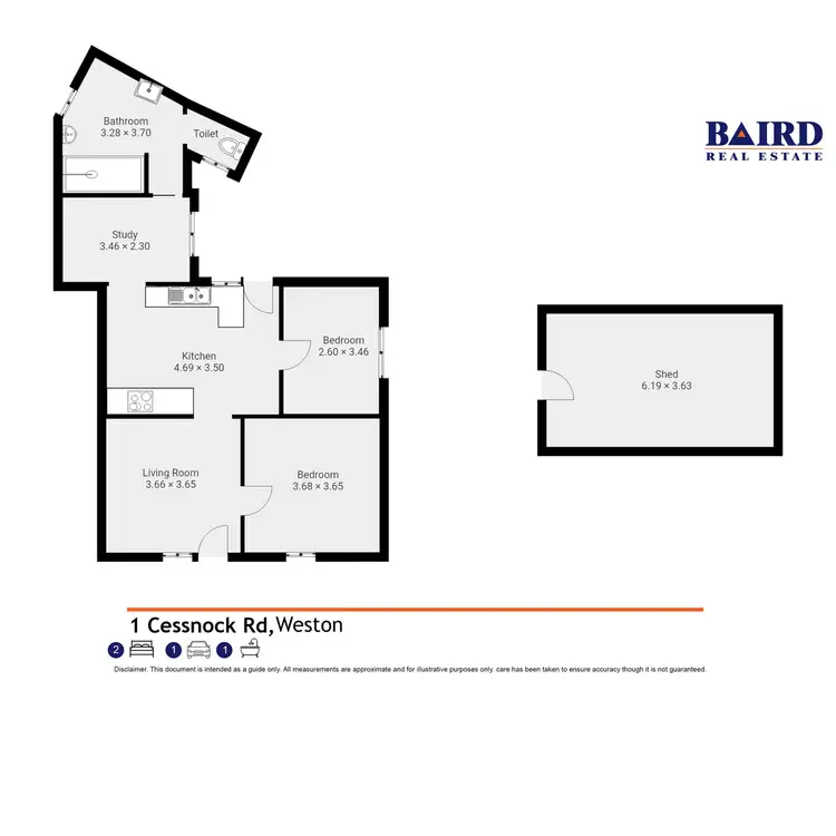 Floorplan of Homely house listing, 1 Cessnock Road, Weston NSW 2326