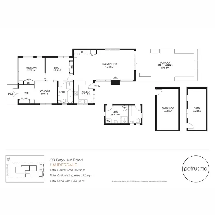 Floorplan of Homely house listing, 90 Bayview Road, Lauderdale TAS 7021
