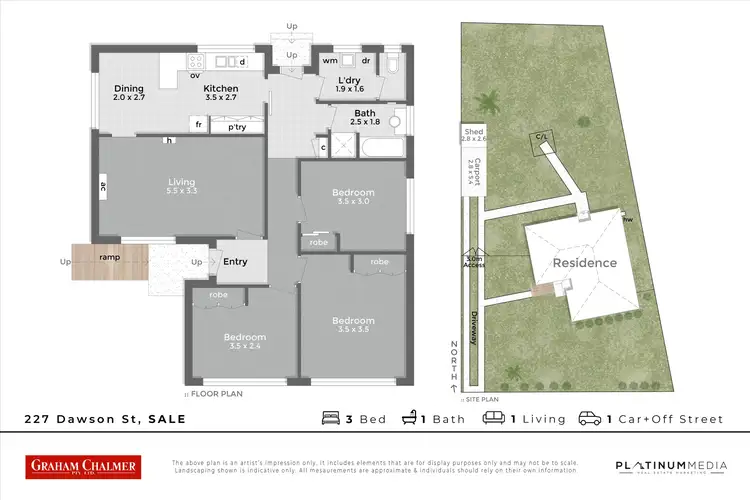 Floorplan of Homely house listing, 227 Dawson Street, Sale VIC 3850