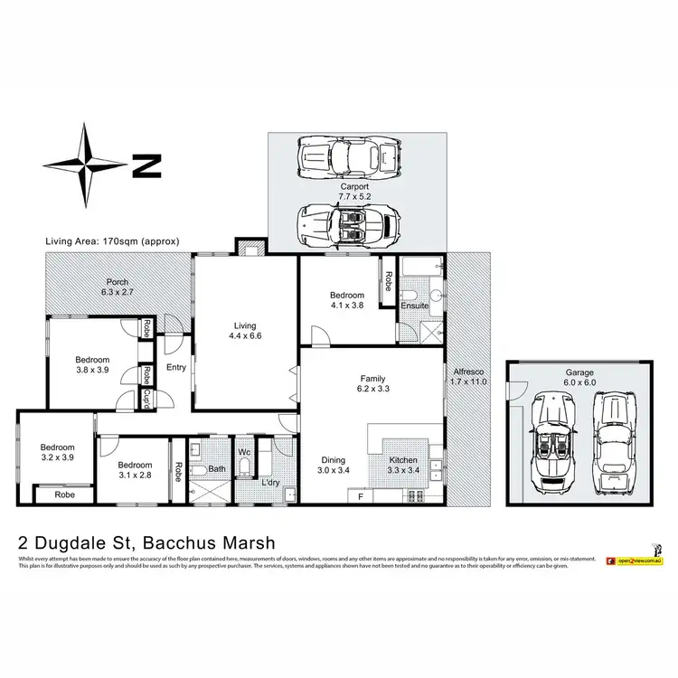 Floorplan of Homely house listing, 2 Dugdale Street, Bacchus Marsh VIC 3340