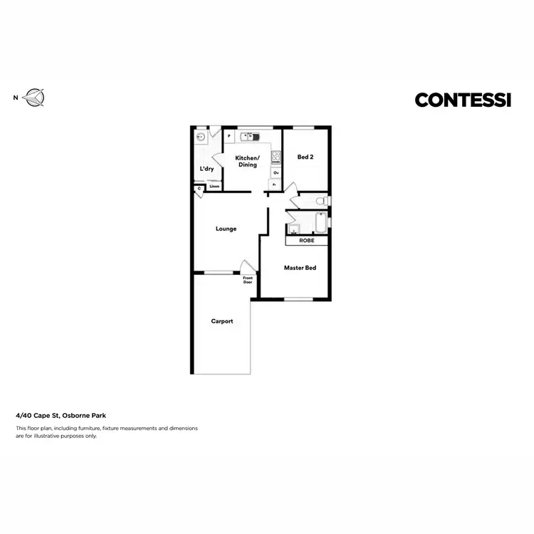 Floorplan of Homely villa listing, 4/40 Cape Street, Osborne Park WA 6017