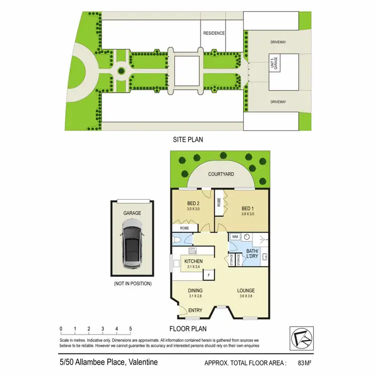 Floorplan of Homely unit listing, 5/50 Allambee Place, Valentine NSW 2280