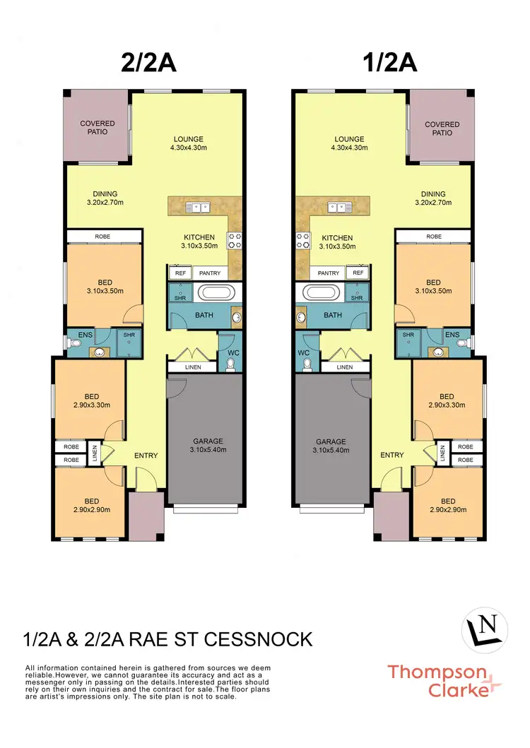 Floorplan of Homely apartment listing, Unit 1 & 2 / 2A Rae Street, Cessnock NSW 2325