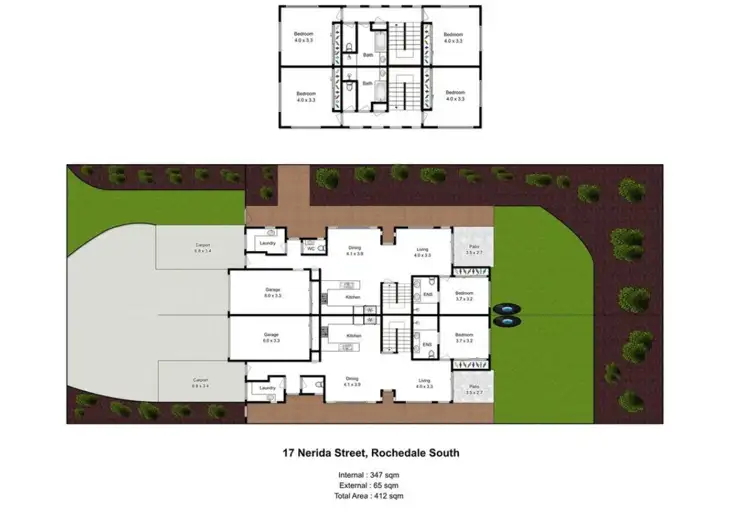 Floorplan of Homely block of units listing, 17 Nerida Street, Rochedale South QLD 4123