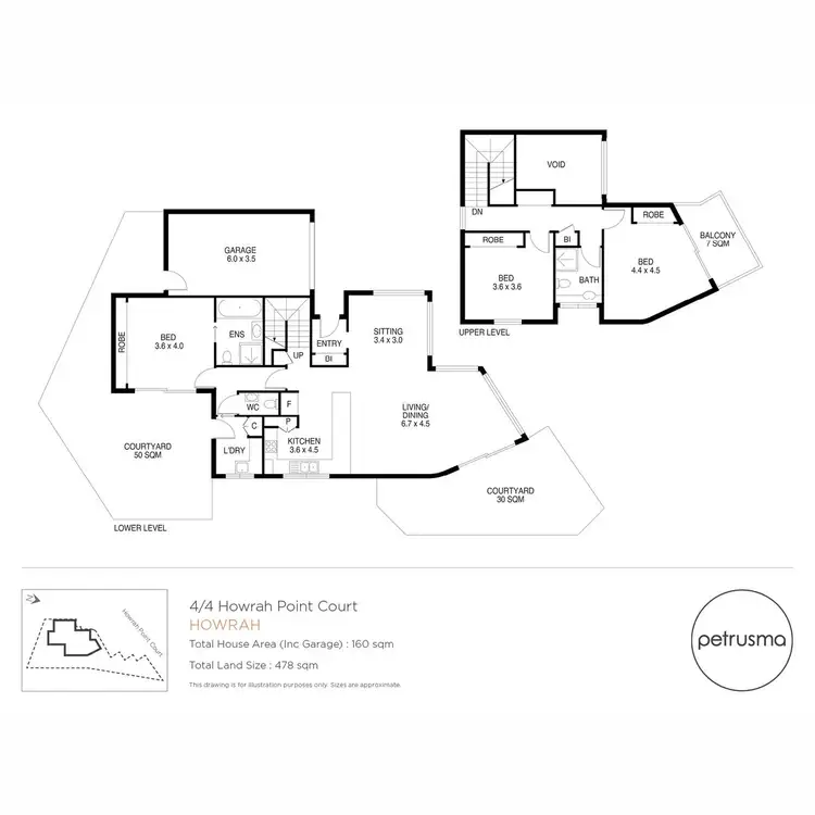Floorplan of Homely townhouse listing, 4/4 Howrah Point Court, Howrah TAS 7018