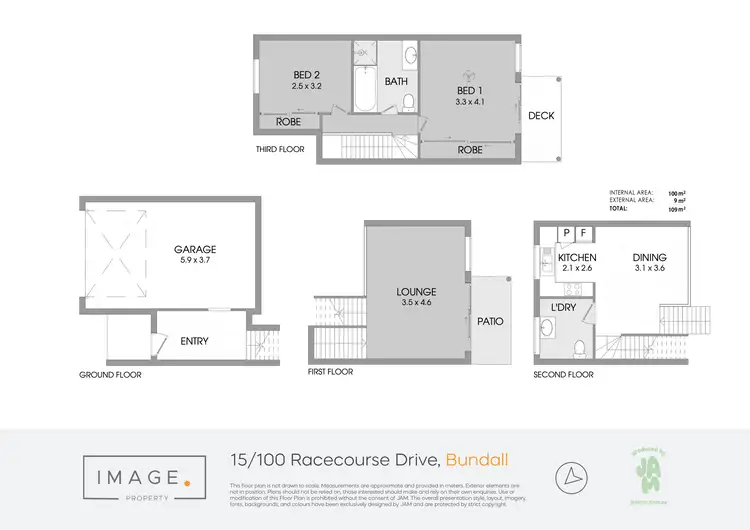 Floorplan of Homely townhouse listing, 15/100 Racecourse Drive, Bundall QLD 4217