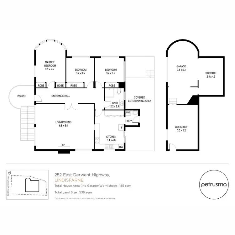 Floorplan of Homely house listing, 252 East Derwent Highway, Lindisfarne TAS 7015