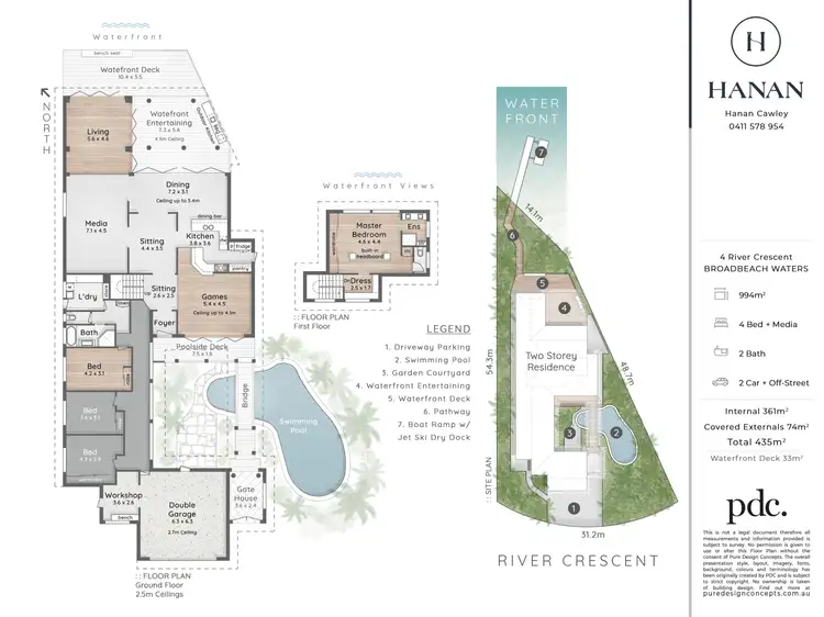 Floorplan of Homely house listing, 4 River Crescent, Broadbeach Waters QLD 4218