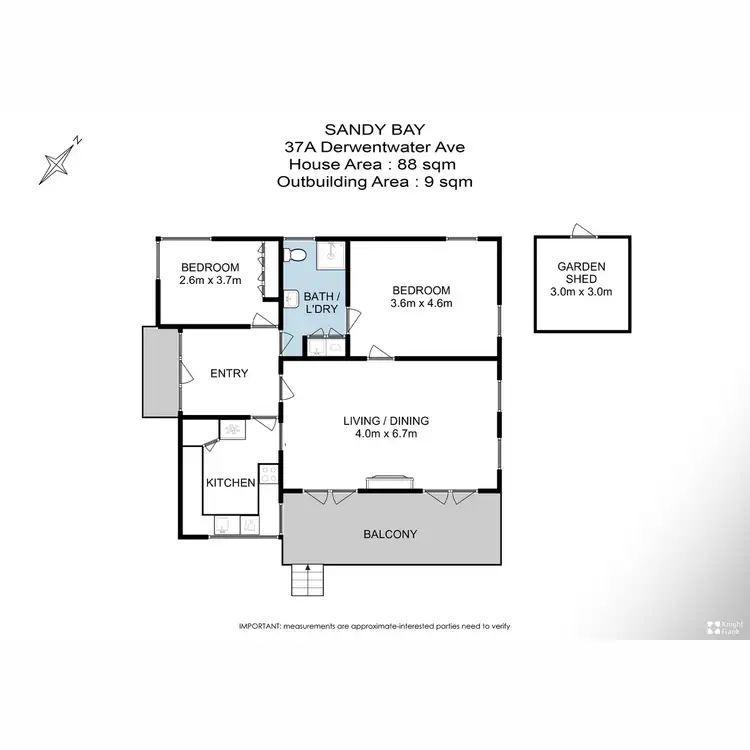 Floorplan of Homely house listing, 37A Derwentwater Avenue, Sandy Bay TAS 7005