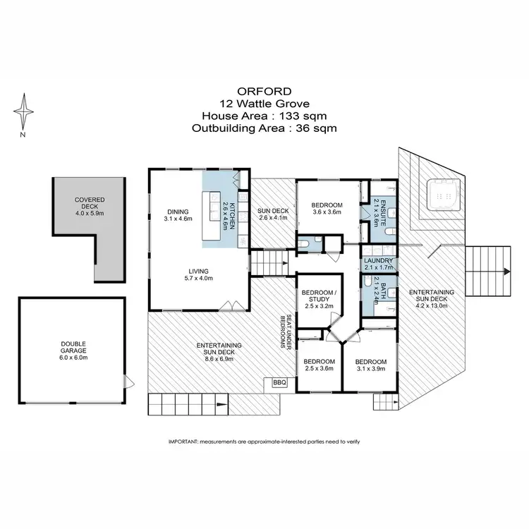 Floorplan of Homely house listing, 12 Wattle Grove, Orford TAS 7190