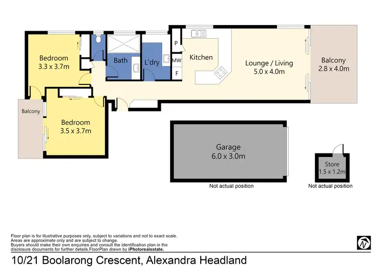 Floorplan of Homely apartment listing, 10/21 Boolarong Crescent, Alexandra Headland QLD 4572