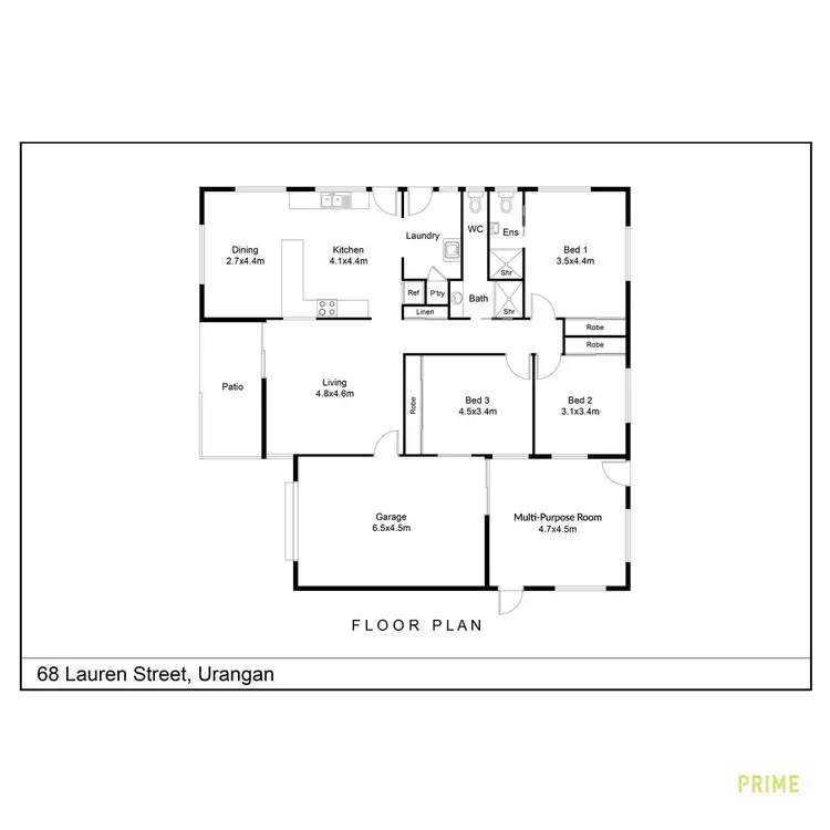Floorplan of Homely house listing, 68 Lauren Street, Urangan QLD 4655