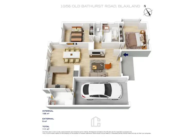 Floorplan of Homely villa listing, 10/56 Old Bathurst Road, Blaxland NSW 2774
