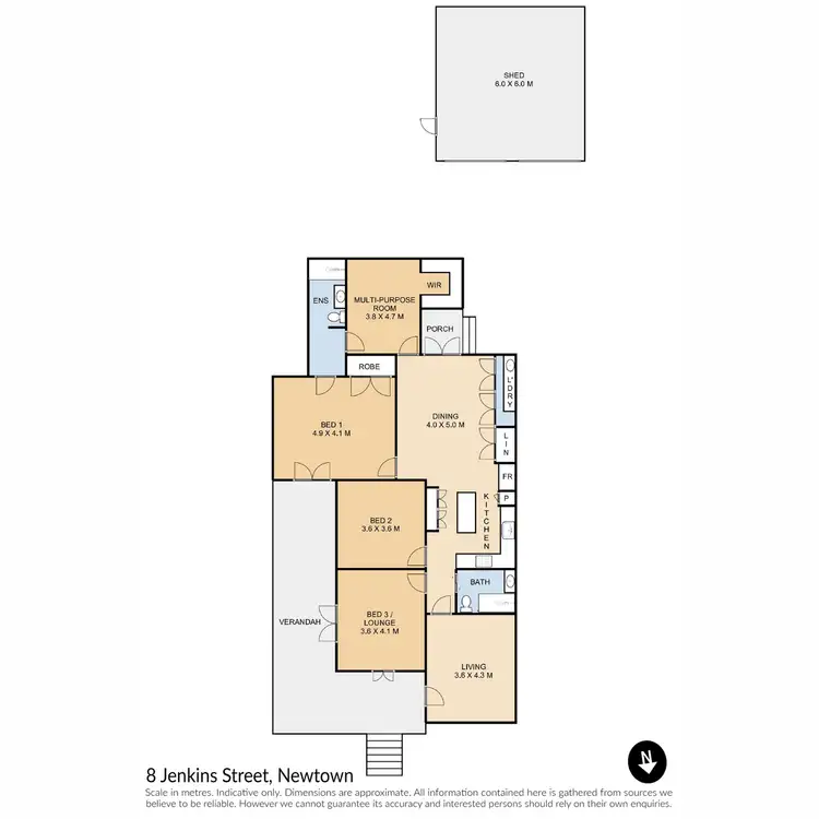 Floorplan of Homely house listing, 8 Jenkins Street, Newtown QLD 4350