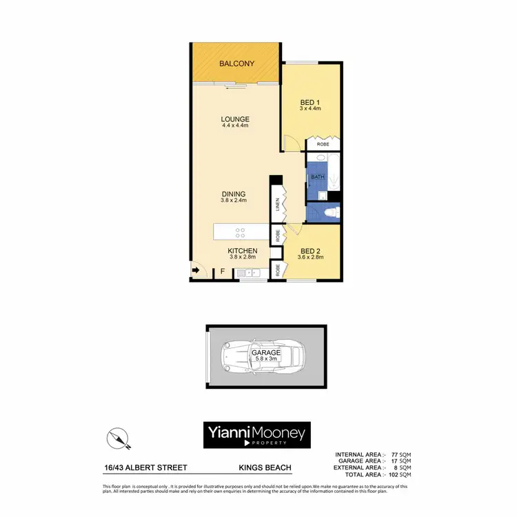 Floorplan of Homely apartment listing, 16/43 Albert Street, Kings Beach QLD 4551
