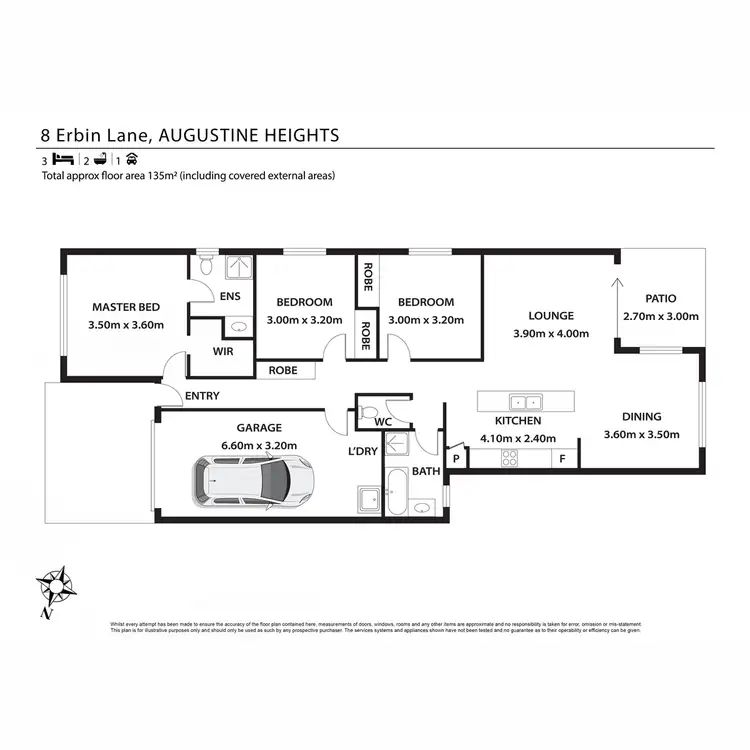 Floorplan of Homely house listing, 8 Erbin Lane, Augustine Heights QLD 4300