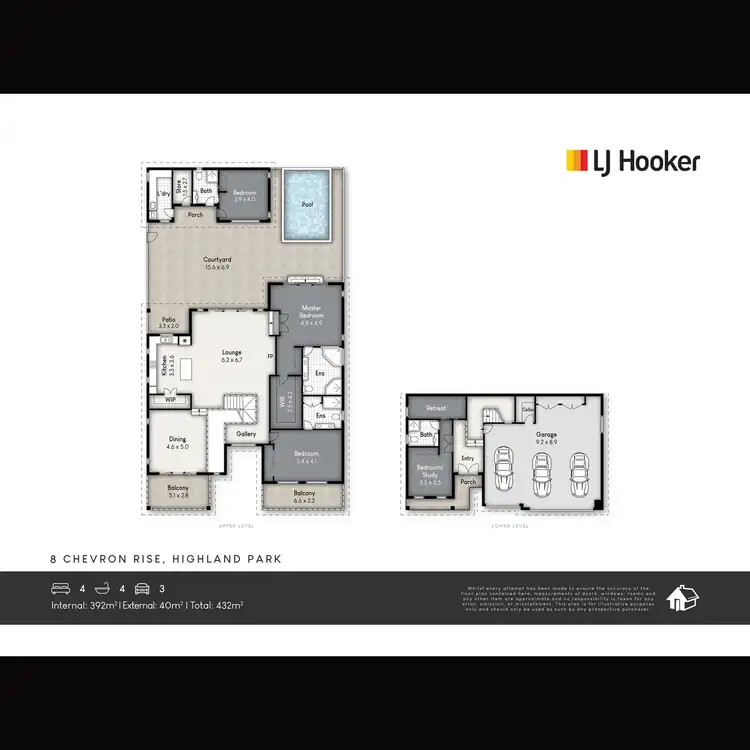 Floorplan of Homely house listing, 8 Chevron Rise, Highland Park QLD 4211