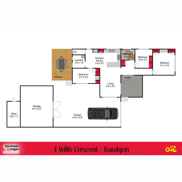Floorplan of Homely house listing, 4 Willis Crescent, Traralgon VIC 3844