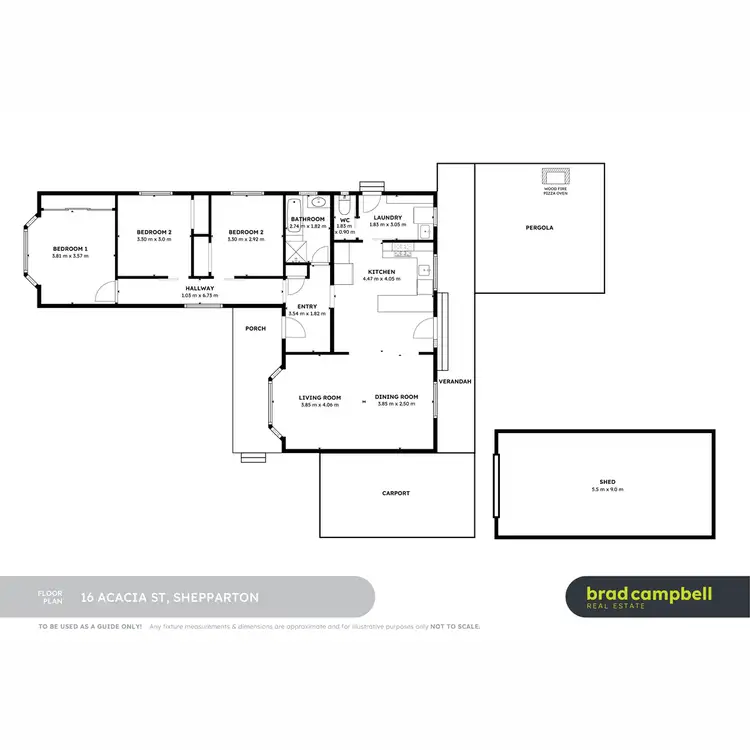 Floorplan of Homely house listing, 16 Acacia Street, Shepparton VIC 3630