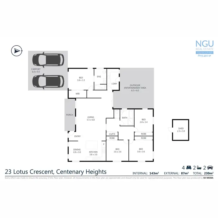 Floorplan of Homely house listing, 23 Lotus Crescent, Centenary Heights QLD 4350