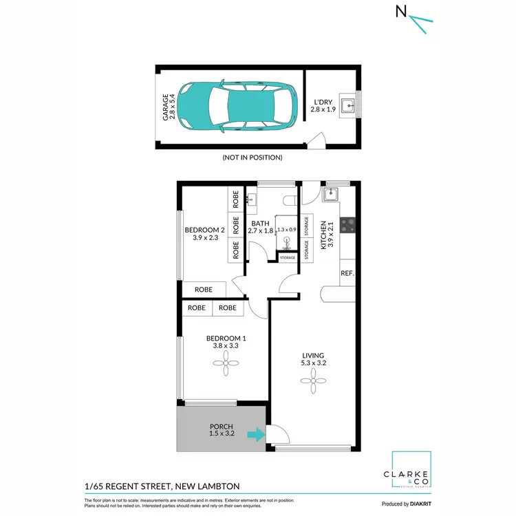 Floorplan of Homely villa listing, 1/65 Regent Street, New Lambton NSW 2305