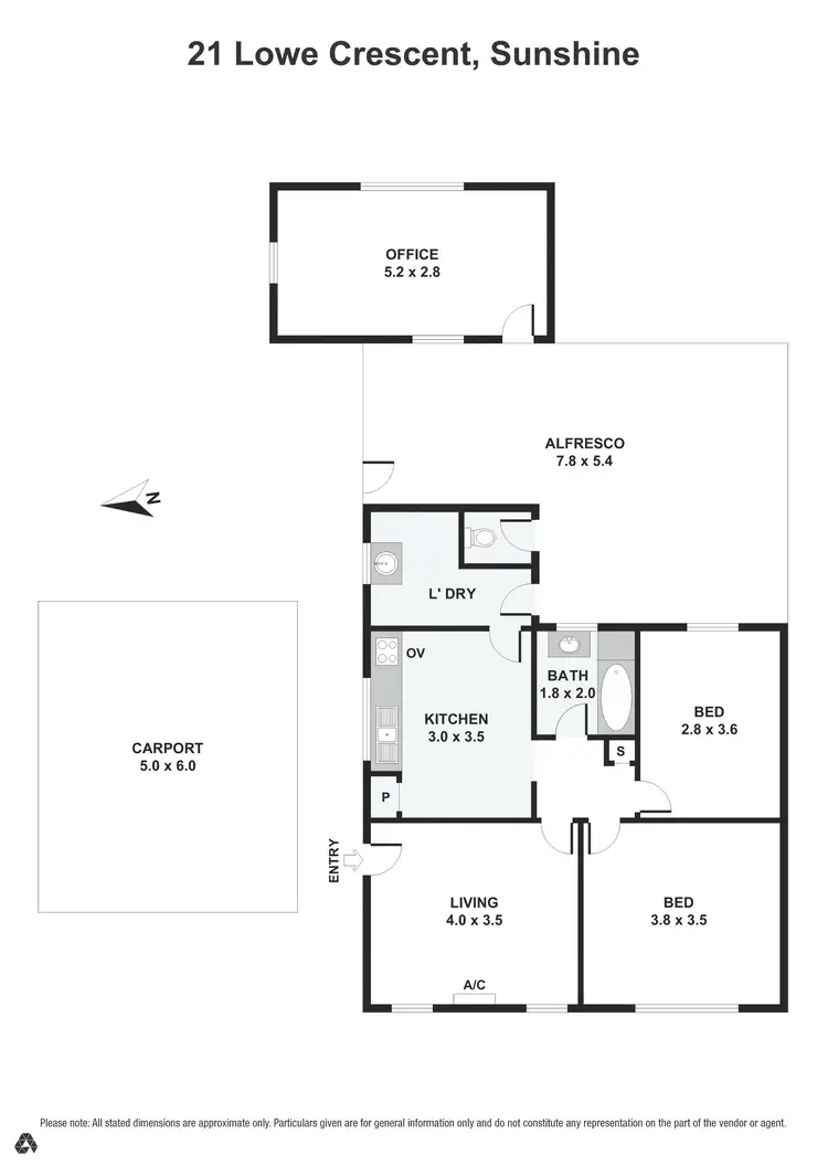 Floorplan of Homely house listing, 21 Lowe Crescent, Sunshine VIC 3020