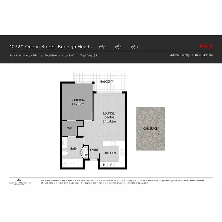 Floorplan of Homely unit listing, 1072/1 Ocean Street, Burleigh Heads QLD 4220