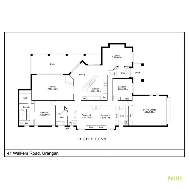 Floorplan of Homely house listing, 41 Walkers Road, Urangan QLD 4655