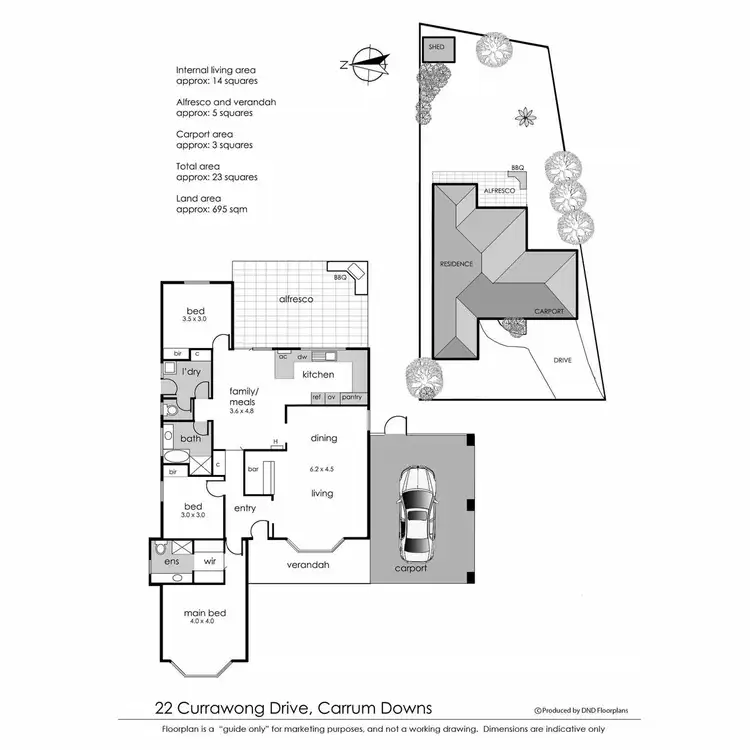 Floorplan of Homely house listing, 22 Currawong Drive, Carrum Downs VIC 3201