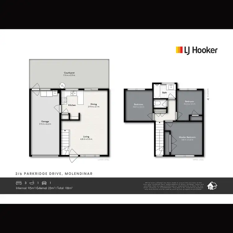 Floorplan of Homely townhouse listing, 2/6 Parkridge Drive, Molendinar QLD 4214