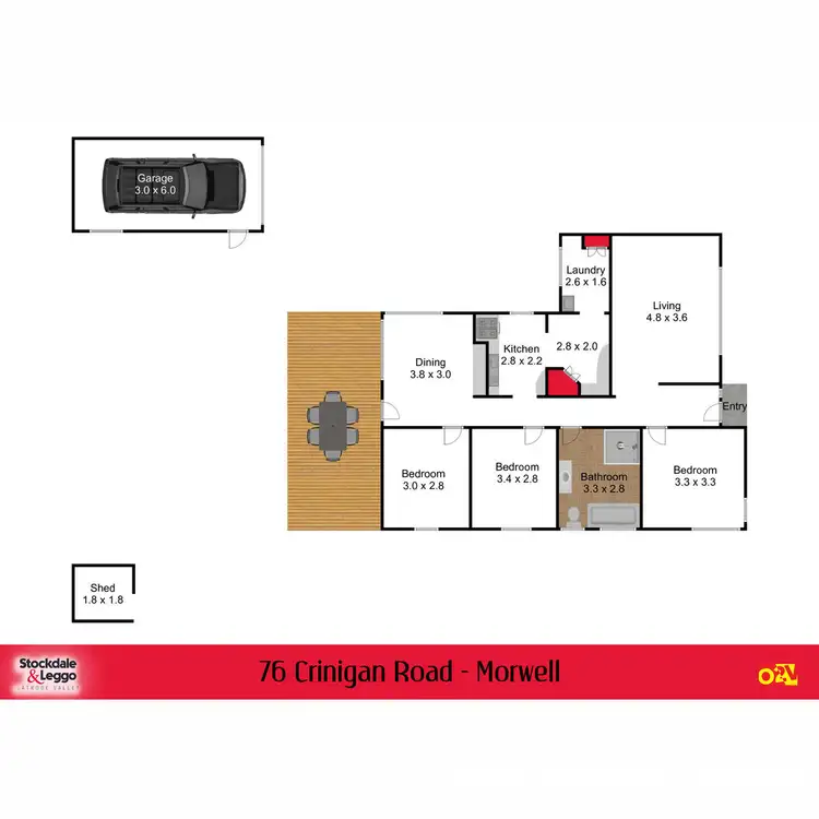 Floorplan of Homely house listing, 76 Crinigan Road, Morwell VIC 3840