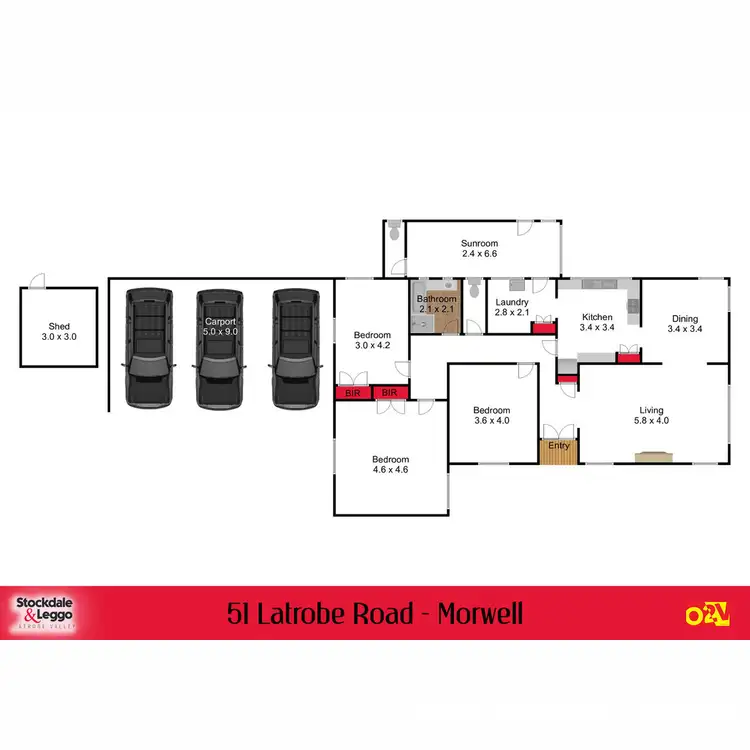 Floorplan of Homely house listing, 51 Latrobe Road, Morwell VIC 3840