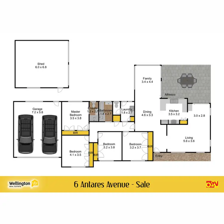Floorplan of Homely house listing, 6 Antares Avenue, Sale VIC 3850