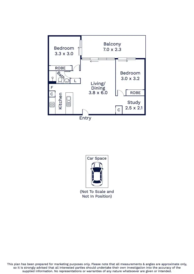 Floorplan of Homely apartment listing, 601/72 Altona Street, Kensington VIC 3031