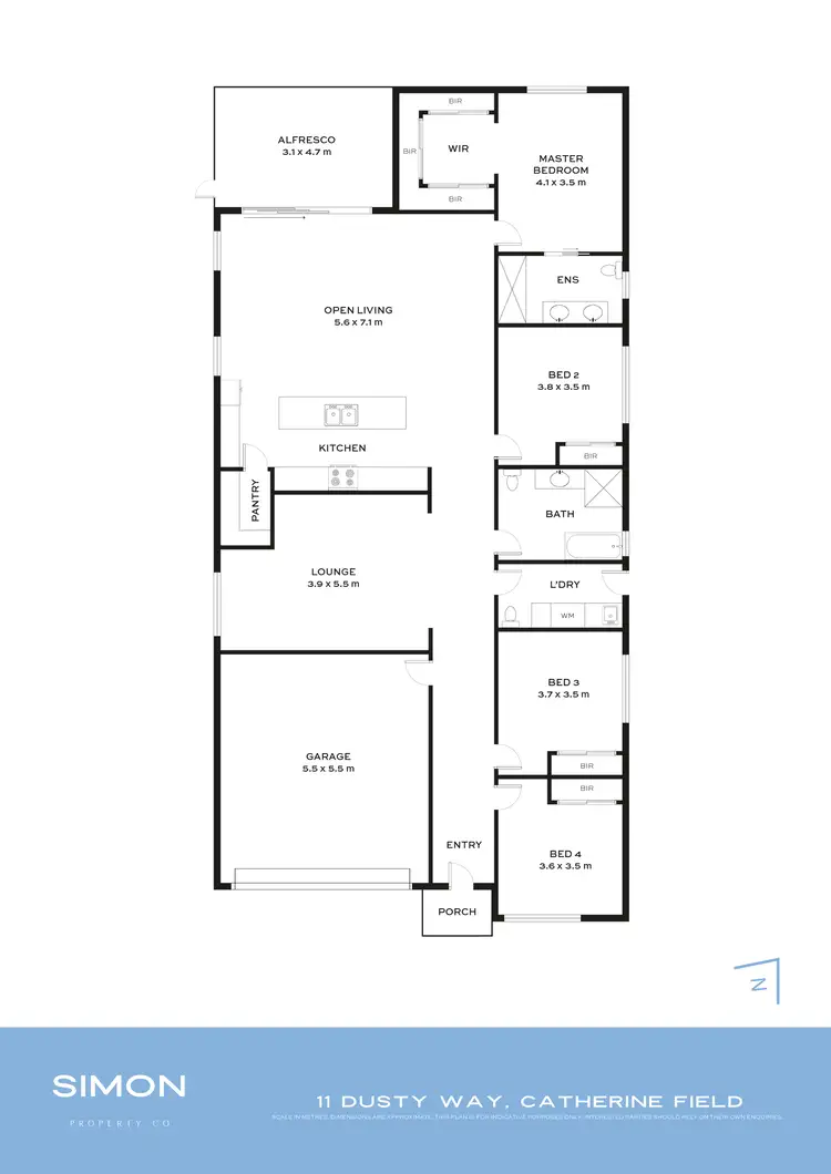 Floorplan of Homely house listing, 11 Dusty Way, Catherine Field NSW 2557