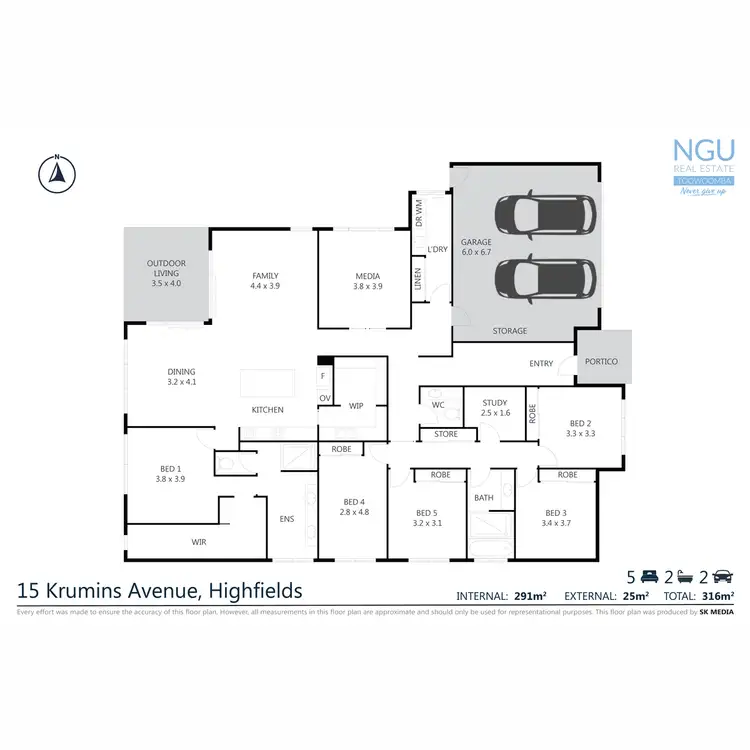 Floorplan of Homely house listing, 15 Krumins Avenue, Highfields QLD 4352