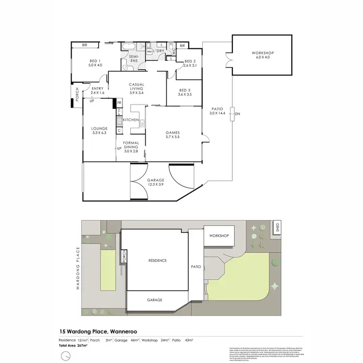 Floorplan of Homely house listing, 15 Wardong Place, Wanneroo WA 6065