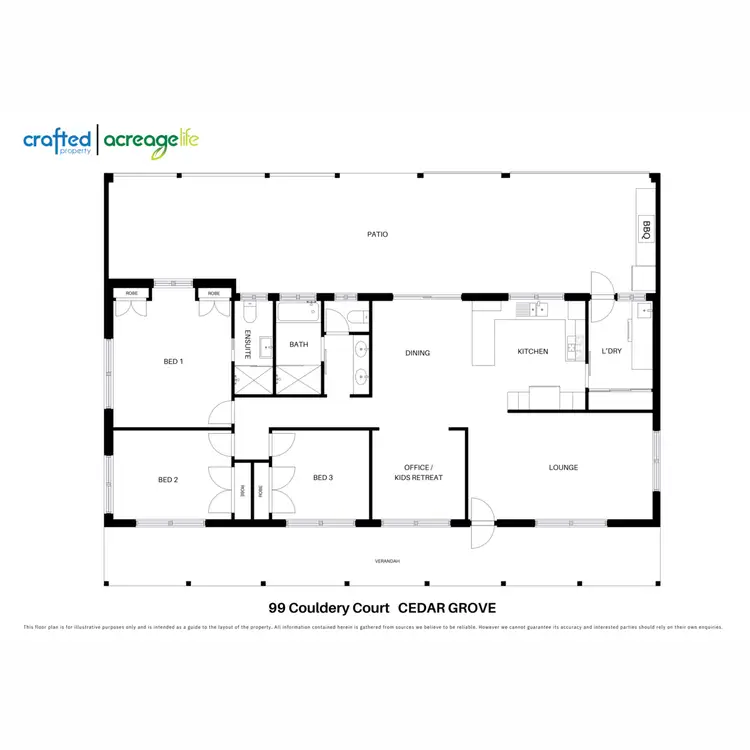 Floorplan of Homely rural property listing, 99 Couldery Court, Cedar Grove QLD 4285