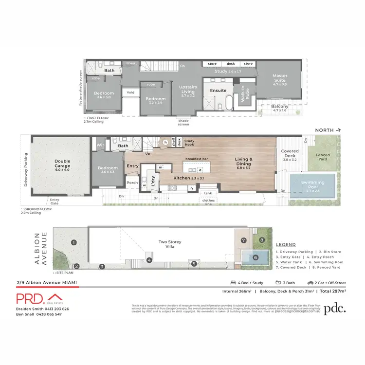 Floorplan of Homely semi-detached listing, 2/9 Albion Avenue, Miami QLD 4220